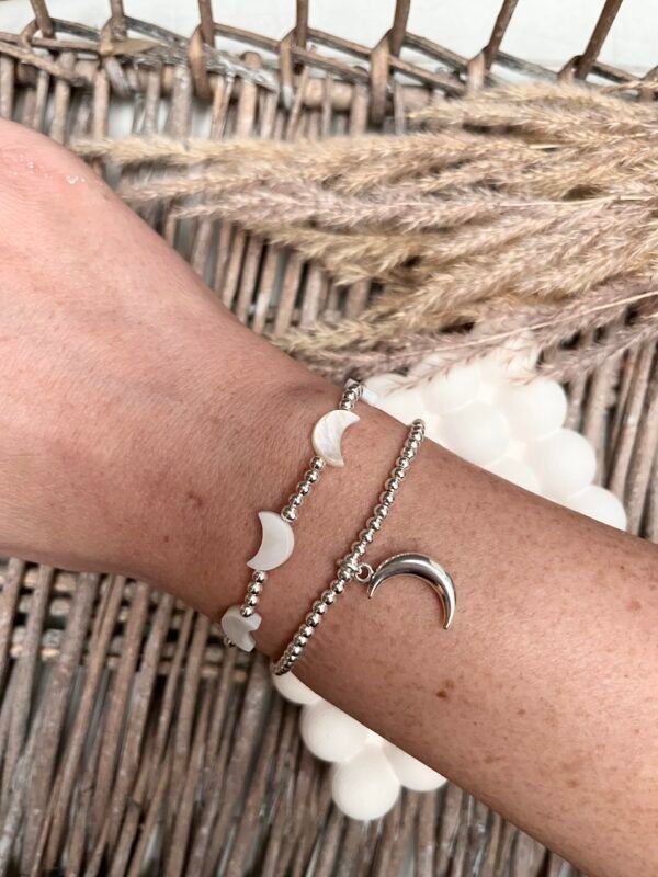 Silver Moon Charm Bracelet