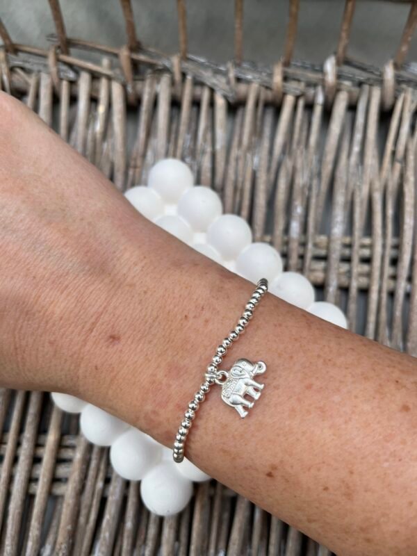 Silver Elephant Charm Bracelet